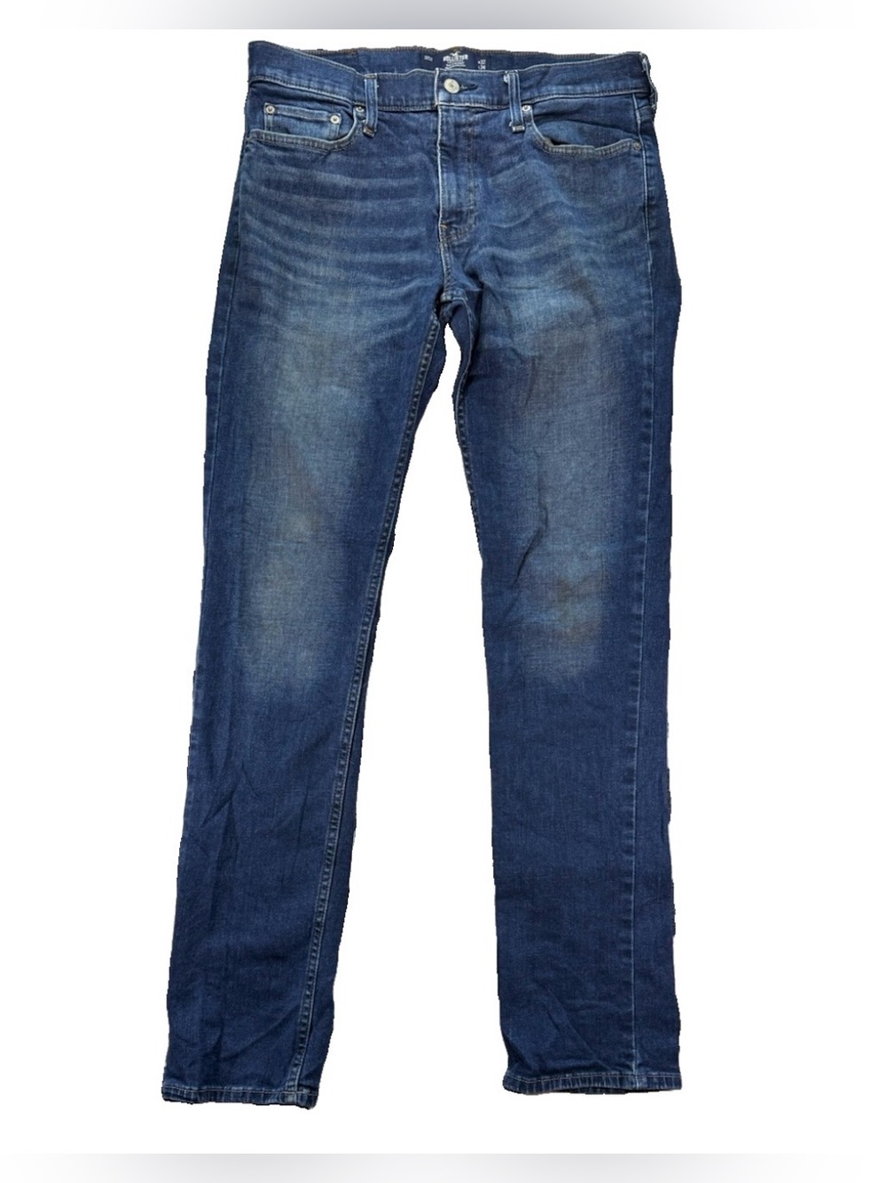 Hollister Slim Straight Epic Flex Jeans Men's 32x34 Dark Wash Denim Blue